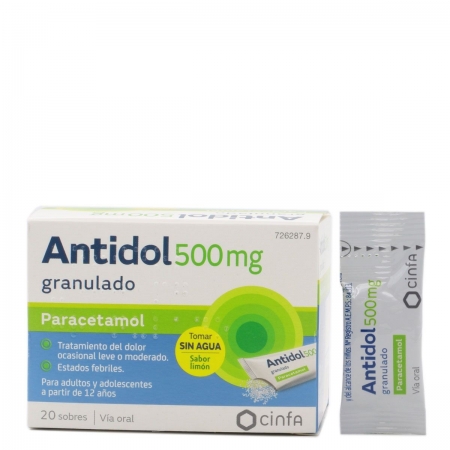 ANTIDOL 500 MG 20 SOBRES SOLUCION ORAL 5 ML