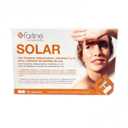FARLINE NUTRICOSMETICO SOLAR DUPLO 2 X 30 CAPSULAS 40% SEGUNDA UNIDAD