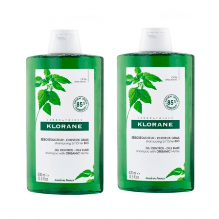 KLORANE DUPLO CHAMPU SEBORREGULADOR AL EXTO DE ORTIGA 2 X 400 ML