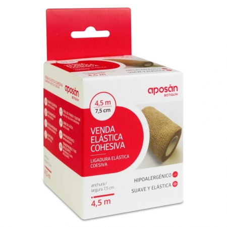 APOSAN VENDA ELASTICA COHESIVA 4,5 M X 7,5 CM
