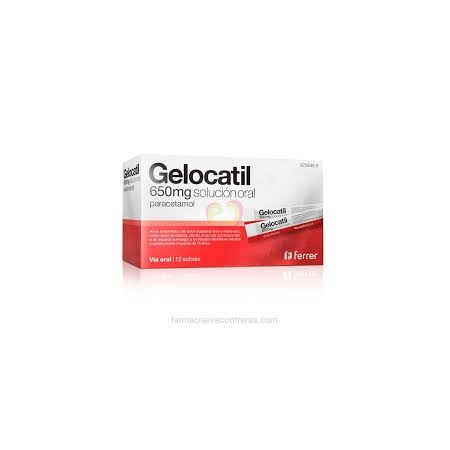 GELOCATIL 650 MG 12 SOBRES SOLUCION ORAL