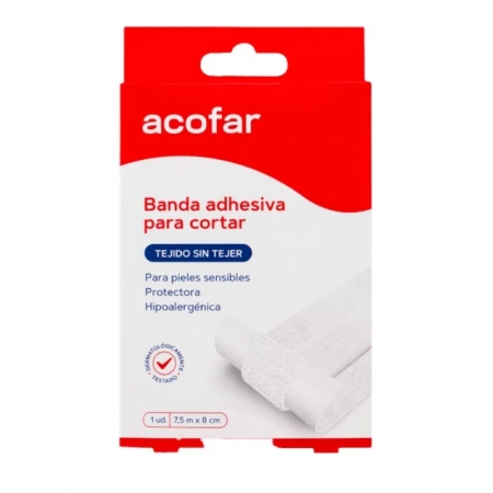 ACOFAR 1 BANDA ADHESIVA PARA CORTAR DE TEJIDO SIN TEJER 7,5 M X 8 CM