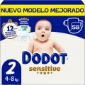DODOT SENSITIVE 58 PAÑALES TALLA 2 4-8 KG
