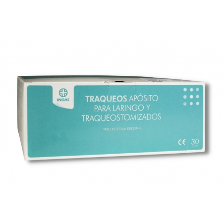 TRAQUEO'S 30 APOSITOS LARINGO TRAQUEOSTOMIZADO 14 CM X 12 CM (PEQUEÑOS)