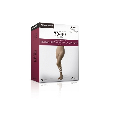 FARMALASTIC MEDIAS E.T. A LA CINTURA COMPRESIÓN FUERTE T-REINA PLUS