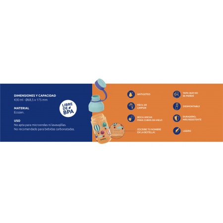 QUOKKA ICE KIDS CON CORREA TOWN 430 ML