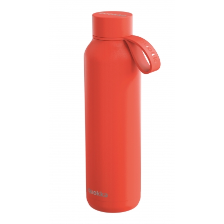 QUOKKA BOTELLA ACERO INOXIDABLE SOLID CON COLGADOR ORANGE 630 ML