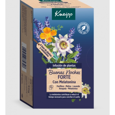 KNEIPP BUENAS NOCHES FORTE CON MELATONINA INFUSION DE PLANTAS 20 BOLSITAS