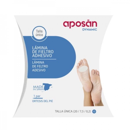 APOSAN DYNAMIC LAMINA DE FIELTRO ADHESIVO 1 PAR TALLA UNICA