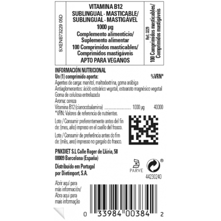 SOLGAR VITAMINA B12 1000 MICROGRAMOS 100 COMPRIMIDOS