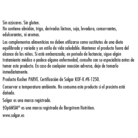 SOLGAR FORMULA PELO PIEL Y UÑAS 120 COMPRIMIDOS