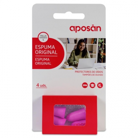 APOSAN 4 TAPONES DE ESPUMA TAMAÑO PEQUEÑO