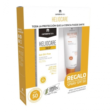 HELIOCARE PACK 360º GEL OIL FREE SPF50+ + ADVANCED SPRAY SPF50 MINITALLA