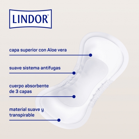 LINDOR LADY PAD 4 GOTAS INCONTINENCIA ORINA LIGERA 28 COMPRESAS