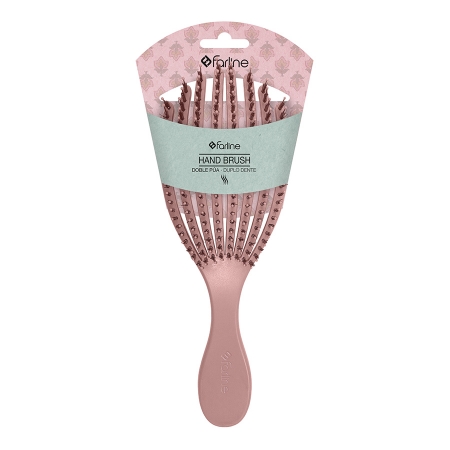 FARLINE CEPILLO DE PELO DOBLE PUA 1 UNIDAD COLOR ROSA