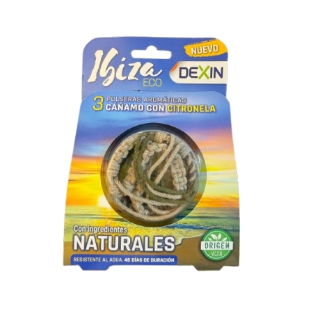 DEXIN PULSERA AROMATICA CAÑAMO Y CITRONELA IBIZA