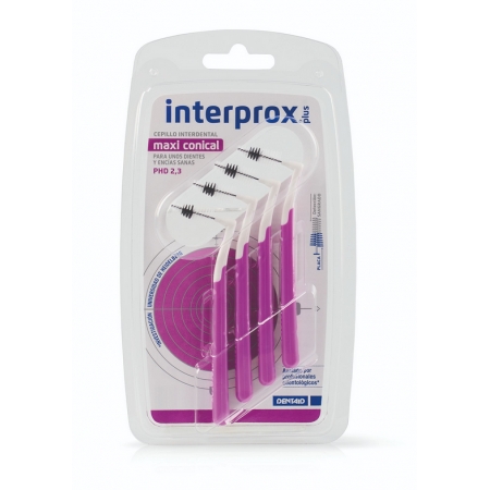INTERPROX PLUS MAXI CONICAL 4 CEPILLOS INTERDENTALES (2.3 MM)