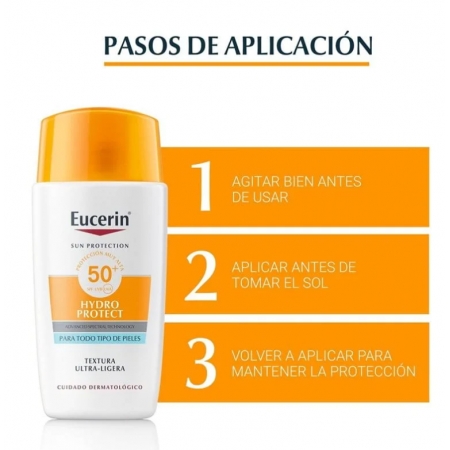 EUCERIN SUN HYDROPROTECT FLUIDO ULTRA LIGHT SPF50+ 50 ML TONO MEDIO