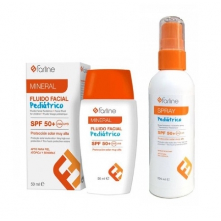 FARLINE NECESER FLUIDO FACIAL PEDIATRICO SPF50+ 50 ML + SPRAY PEDIATRICO SPF50+ 200 ML