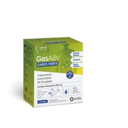 SANTE VERTE GASALIV GASES FORTE 20 STICKS 250 MG