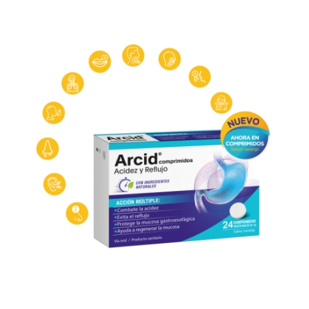ARCID 24 COMPRIMIDOS MASTICABLES SABOR NARANJA