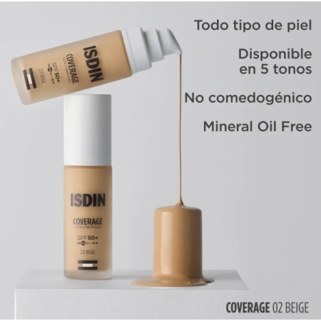 ISDIN COVERAGE MAQUILLAJE SPF50+ 30 G COLOR 2.0 BEIGE