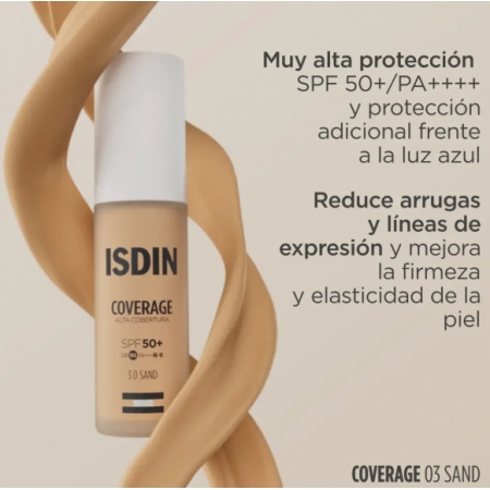 ISDIN COVERAGE MAQUILLAJE SPF50+ 30 G COLOR 3.0 SAND