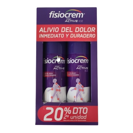 FISIOCREM SPRAY ACTIVE ICE 2 X 150 ML (2ª UNIDAD AL 20 %)