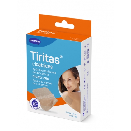 TIRITAS CICATRICES 5 APOSITOS SPF50+ 7,2 X 5 CM