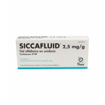 SICCAFLUID 2,5 MG/G GEL OFTALMICO 30 MONODOSIS 0,5 G