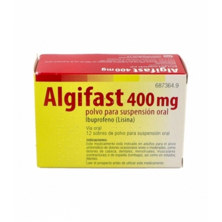ALGIFAST 400 MG 12 SOBRES POLVO PARA SUSPENSION ORAL