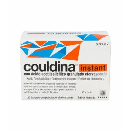 COULDINA INSTANT CON ACIDO ACETILSALICILICO 20 SOBRES GRANULADO EFERVESCENTE