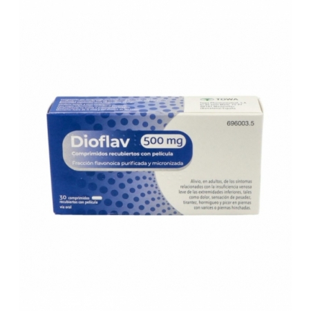 DIOFLAV 500 MG 30 COMPRIMIDOS RECUBIERTOS