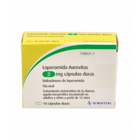 LOPERAMIDA AUROVITAS 2 MG 10 CAPSULAS