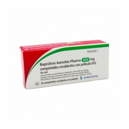IBUPROFENO AUROVITAS PHARMA EFG 400 MG 20 COMPRIMIDOS RECUBIERTOS
