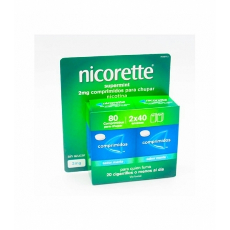 NICORETTE SUPERMINT EFG 2 MG 80 COMPRIMIDOS PARA CHUPAR