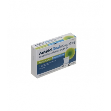 ANTIDOL DUAL 500 MG/200 MG 20 COMPRIMIDOS RECUBIERTOS