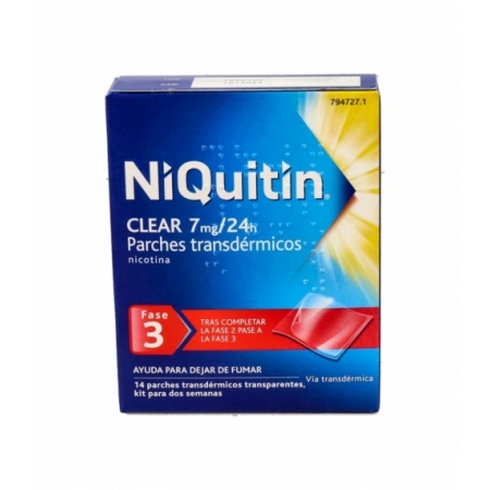 NIQUITIN CLEAR 7 MG/24 H 14 PARCHES TRANSDERMICOS