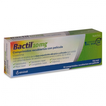 BACTIL 10 MG 10 COMPRIMIDOS RECUBIERTOS
