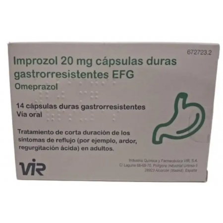 IMPROZOL EFG 20 MG 14 CAPSULAS GASTRORRESISTENTES