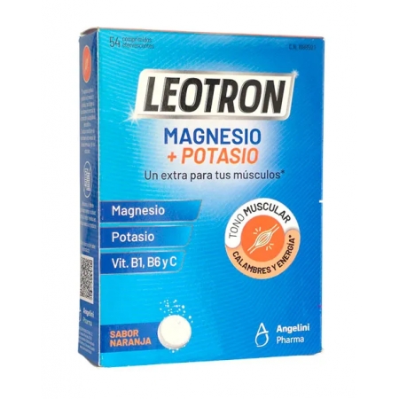 LEOTRON MAGNESIO + POTASIO 54 COMPRIMIDOS EFERVESCENTES