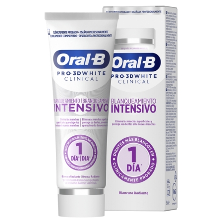 ORAL-B 3DWHITE PASTA DENTAL CLINICAL BLANQUEAMIENTO INTENSIVO 75 ML