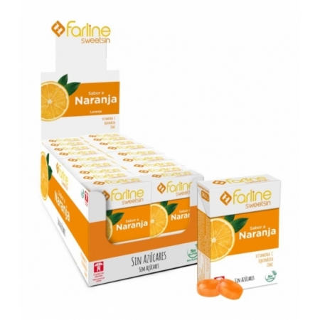FARLINE SWEETSIN CARAMELOS 1 CAJA 36,5 G SABOR NARANJA