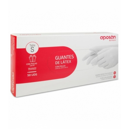 APOSAN GUANTES DE LATEX 50 UNIDADES TALLA S