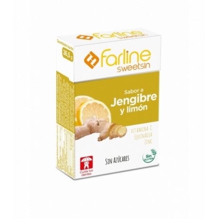 FARLINE SWEETSIN CARAMELOS 1 CAJA 36,5 G SABOR LIMON JENGIBRE
