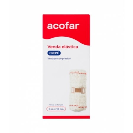 VENDA ELASTICA CREPE ACOFAR 1 UNIDAD 4 M X 10 CM
