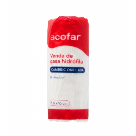 ACOFAR VENDA DE GASA HIDROFILA CAMBRIC  5 M X 10 CM 1 UNIDAD