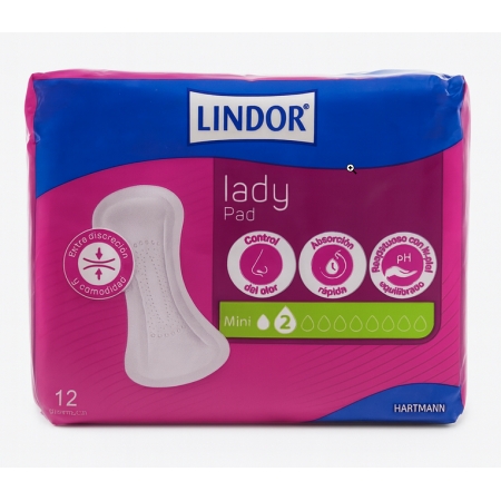 LINDOR LADY PAD MINI 2 GOTAS 12 UNIDADES