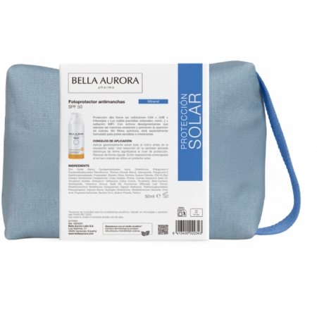 BELLA AURORA FOTOPROTECTOR MINERAL SPF50 50 ML CON NECESER JEAN AZUL