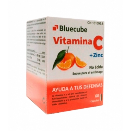 BLUECUBE VITAMINA C + ZINC 60 CAPSULAS